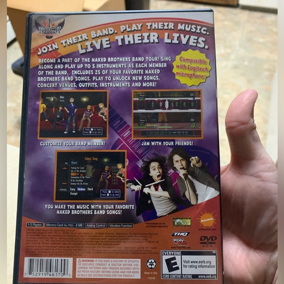 The Naked Brothers Band The Video Game (Sony PlayStation 2, 2008) PS2 Tested - Picture 3 of 3
